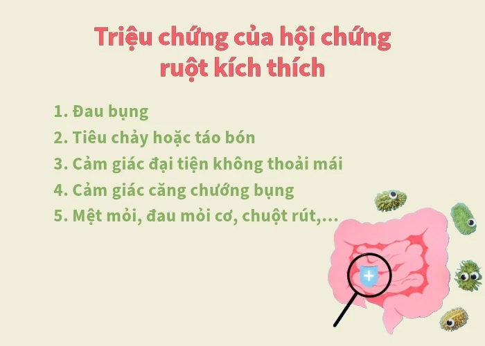 Triệu chứng của hội chứng ruột kích thích