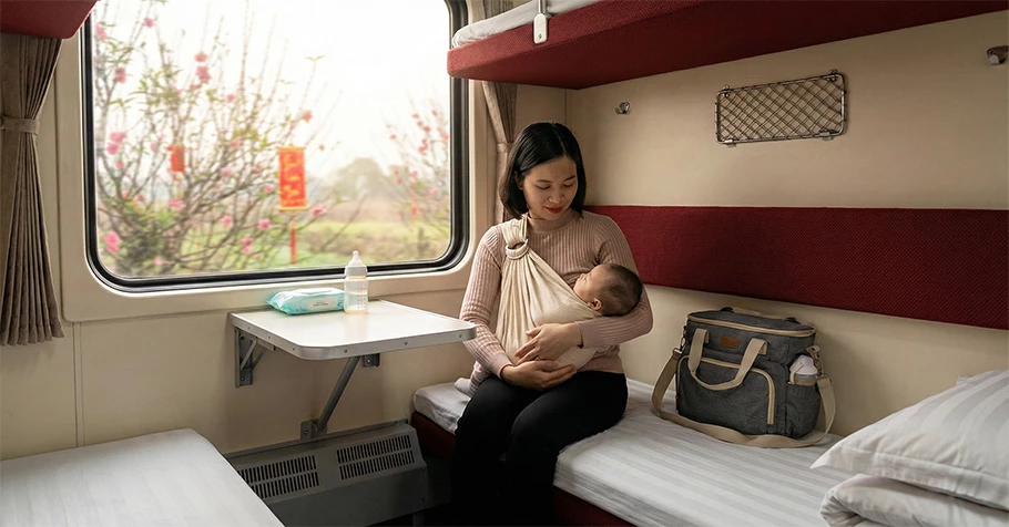 Cẩm nang về quê ăn tết cùng trẻ sơ sinh: An toàn cho bé, thư thái cho mẹ