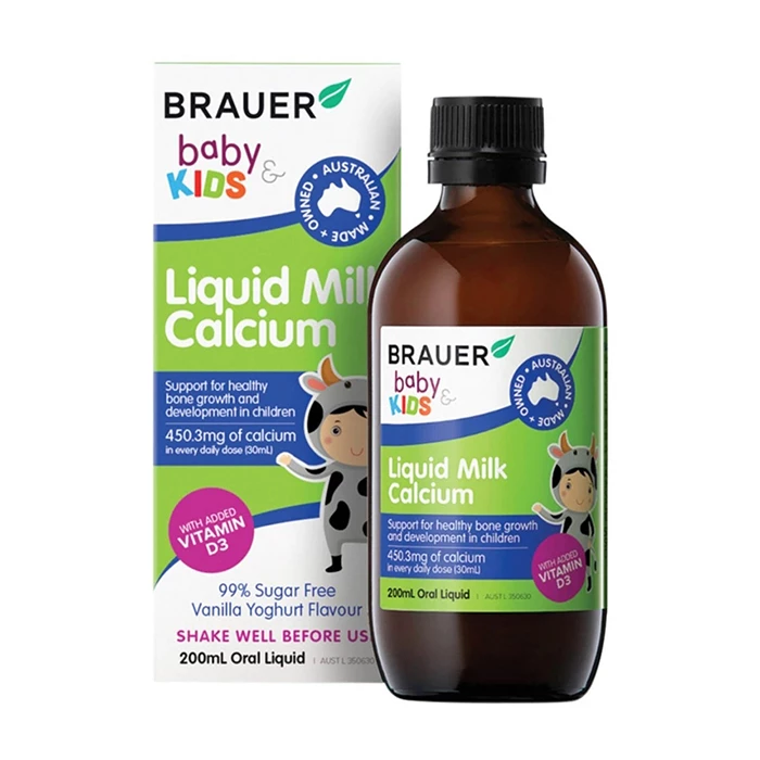 Canxi hữu cơ cho bé Brauer Baby Kids Liquid Milk Calcium