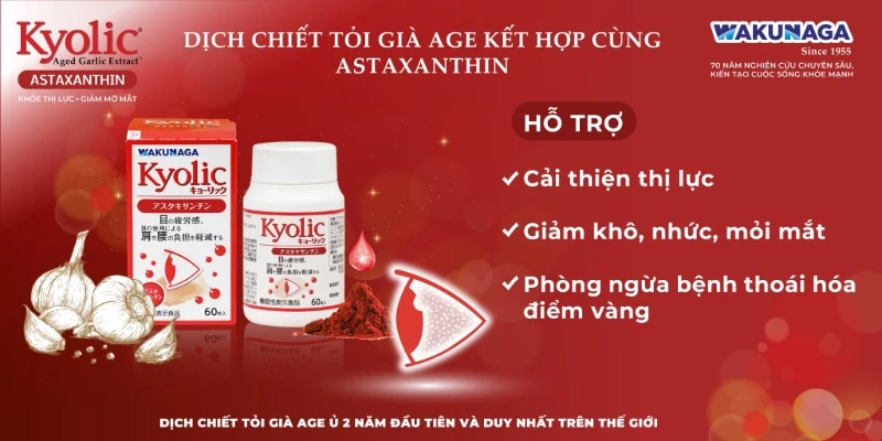 Công dụng của Kyolic Astaxanthin