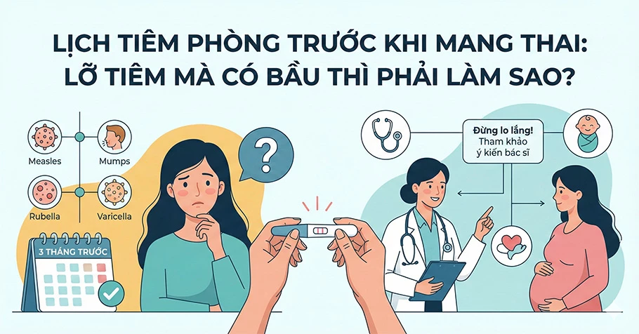Lịch tiêm phòng trước khi mang thai: Lỡ tiêm mà có bầu thì phải làm sao?