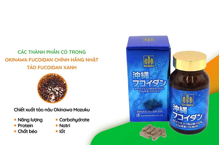 Okinawa Fucoidan 180 viên (Fucoidan xanh)