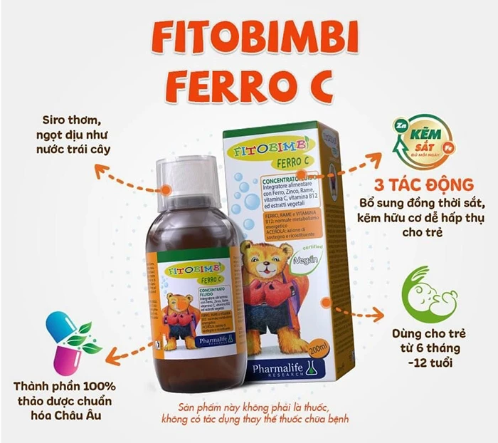 Sắt hữu cơ cho bé Fitobimbi Ferro C