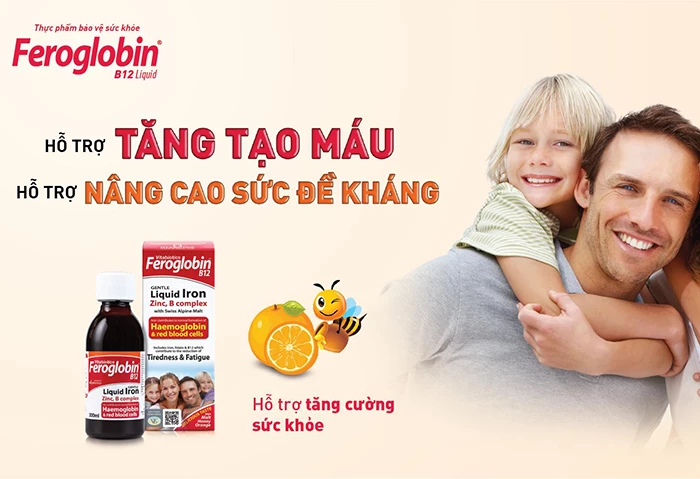 Sắt hữu cơ cho bé Vitabiotics Feroglobin B12 Liquid Iron