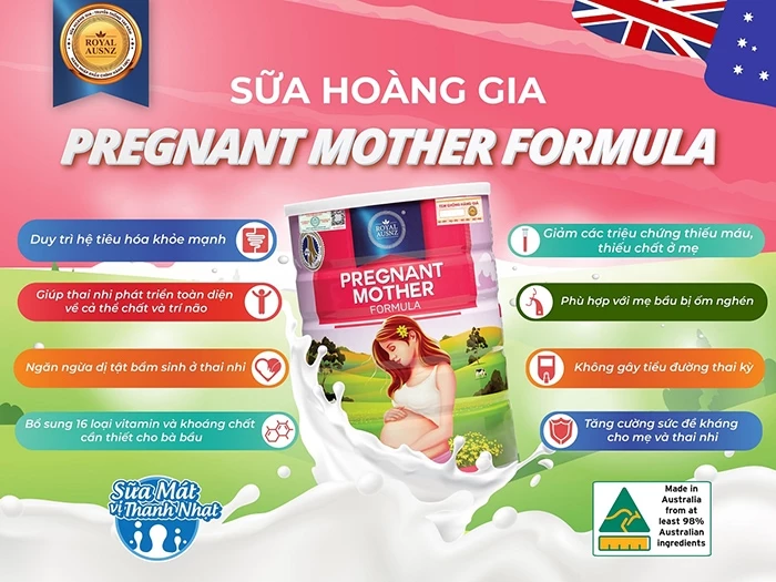 Sữa hoàng gia Úc Pregnant Mother Formula tốt cho 3 tháng đầu