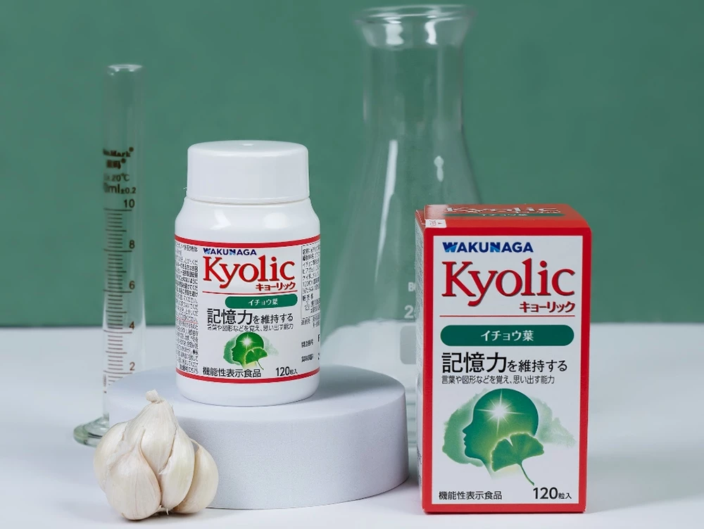 Kyolic Ginkgo Biloba được đóng gói trong lọ với quy cách 120 viên