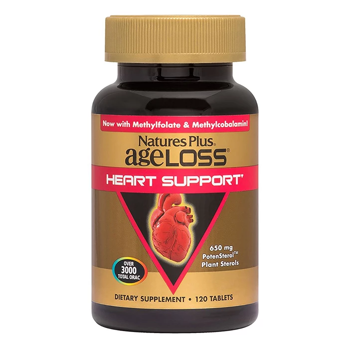 Nature's Plus Ageloss Heart Support giúp duy trì sức khỏe tim mạch.