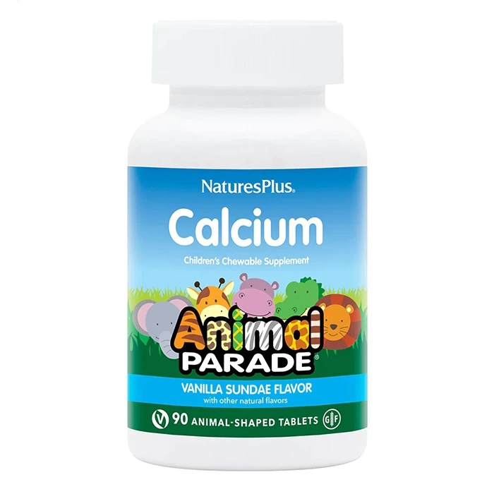 Nature's Plus Animal Parade Calcium bổ sung canxi dạng kẹo viên hình thú ngộ nghĩnh.