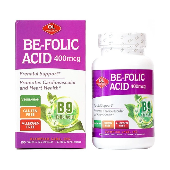 Be Folic Acid Olympian Labs sản phẩm bổ sung acid folic cho bà bầu của Mỹ.