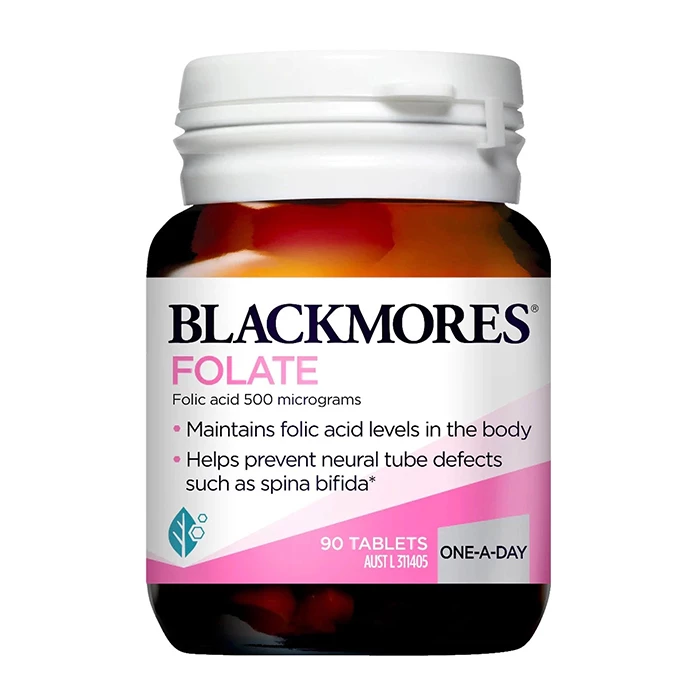 Blackmores folate sản phẩm bổ sung acid folic cho phụ nữ mang thai của Úc.