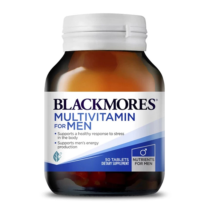 Blackmores Multivitamin For Men giúp sản xuất năng lượng tế bào, tăng cường sức khỏe.