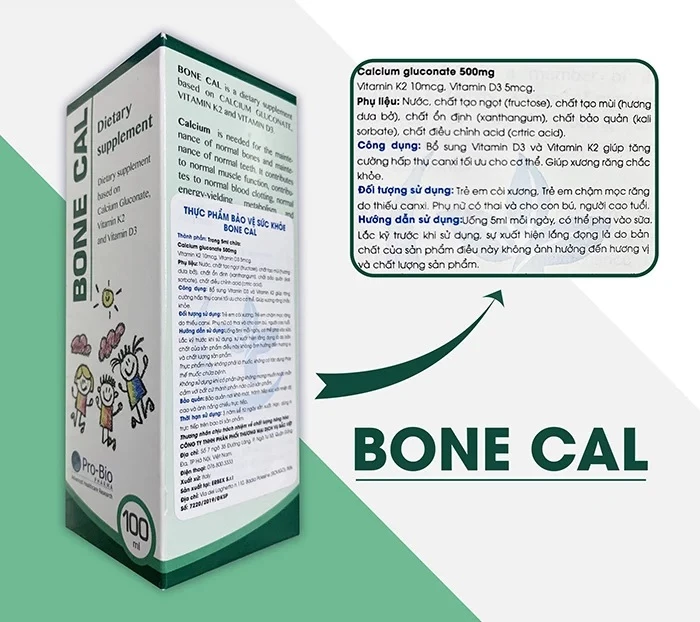 Bone Cal nhập khẩu chính hãng có nhãn phụ tiếng Việt kèm theo.