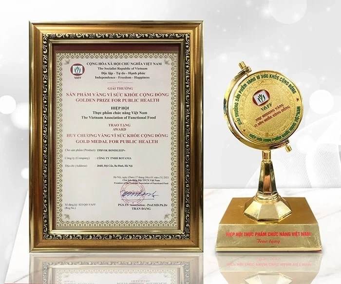 Boni Sleep được nhận giải thưởng sản phẩm vàng vì sức khỏe cộng đồng năm 2017.