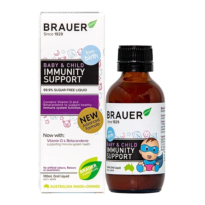 Brauer immunity support giúp đẩy lùi bệnh tật, cho bé luôn khỏe mạnh hoạt bát.