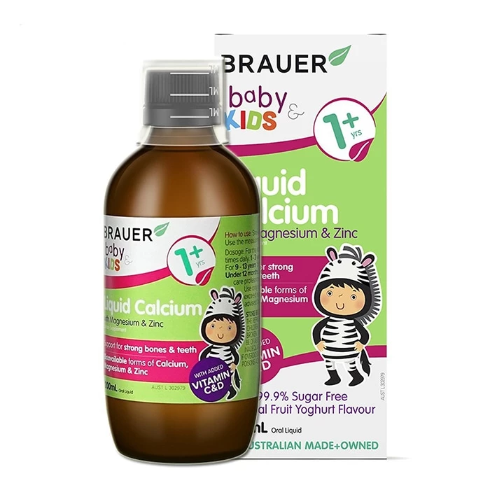 Brauer Baby & Kids Liquid Calcium bổ sung calcium cho trẻ trên 1 tuổi.