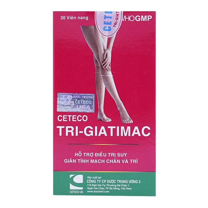 Ceteco Tri Giatimac hỗ trợ tăng sức bền tĩnh mạch chân.
