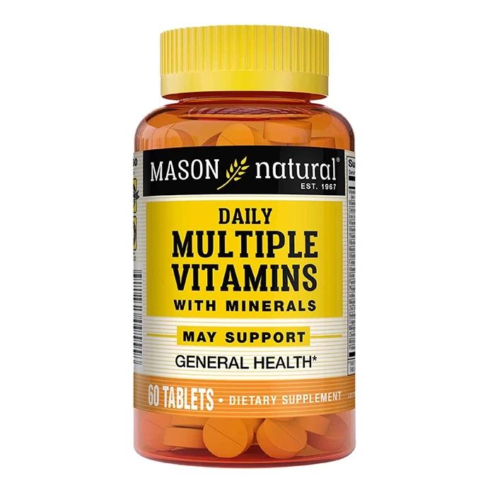 Mason Natural Daily Multiple Vitamins With Minerals hỗ trợ sức khỏe tổng quát.