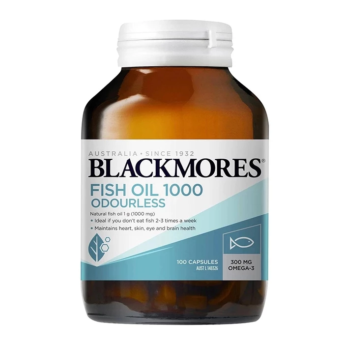 Blackmores Odourless Fish Oil 1000 bổ sung axit béo Omega 3 cho bà bầu.