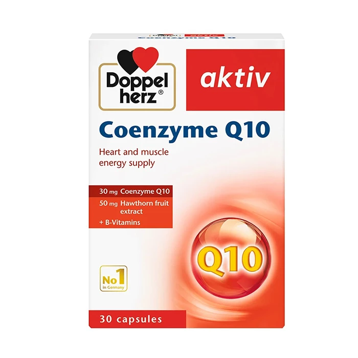 Doppelherz Coenzyme Q10 hỗ trợ điều trị co cơ tim, sung huyết, bệnh mạch vành.