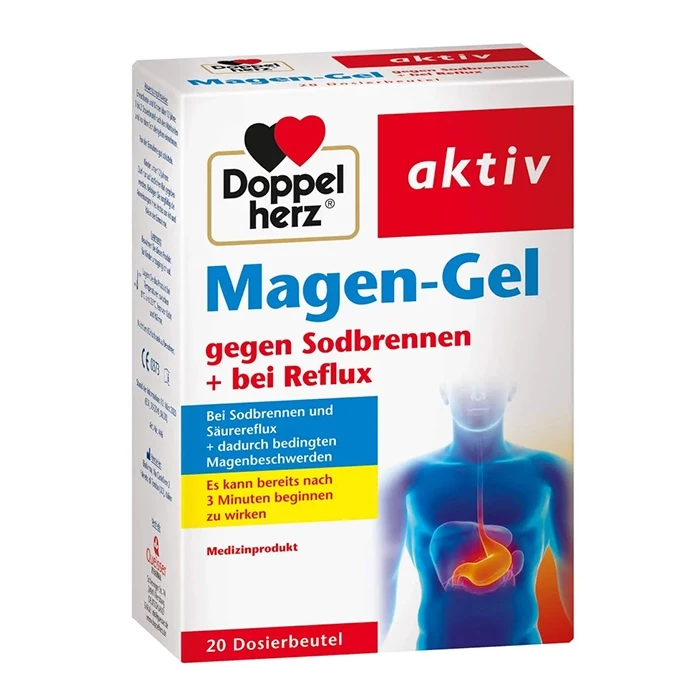 Doppelherz Magen Gel hỗ trợ trào ngược dạ dày thực quản của Đức.