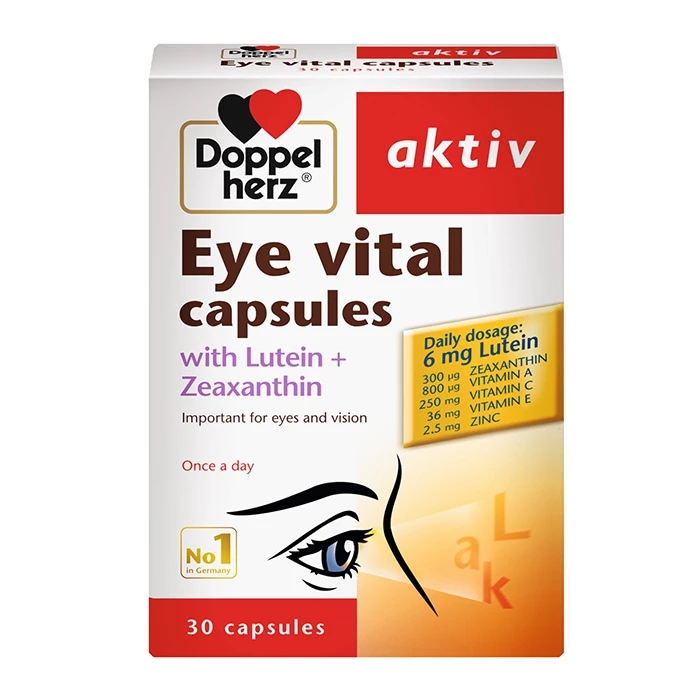 Doppelherz Aktiv Eye Vital Capsules giúp tăng cường thị lực, phòng ngừa các bệnh về mắt.