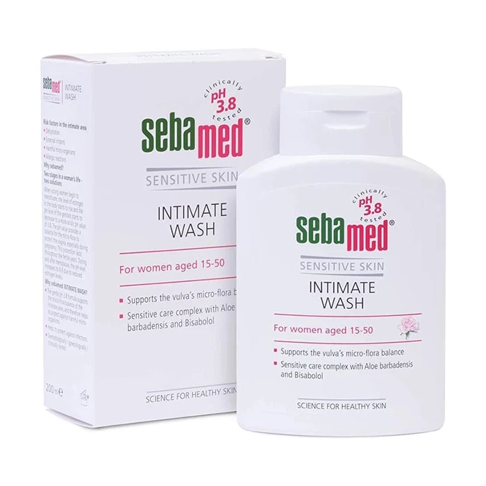 Sebamed Feminine Intimate Wash giúp kháng khuẩn và phòng ngừa các bệnh phụ khoa.