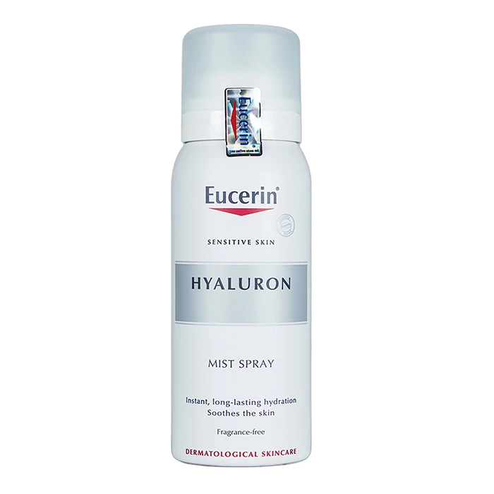 Eucerin Hyaluron Mist Spray cấp ẩm và làm dịu da.