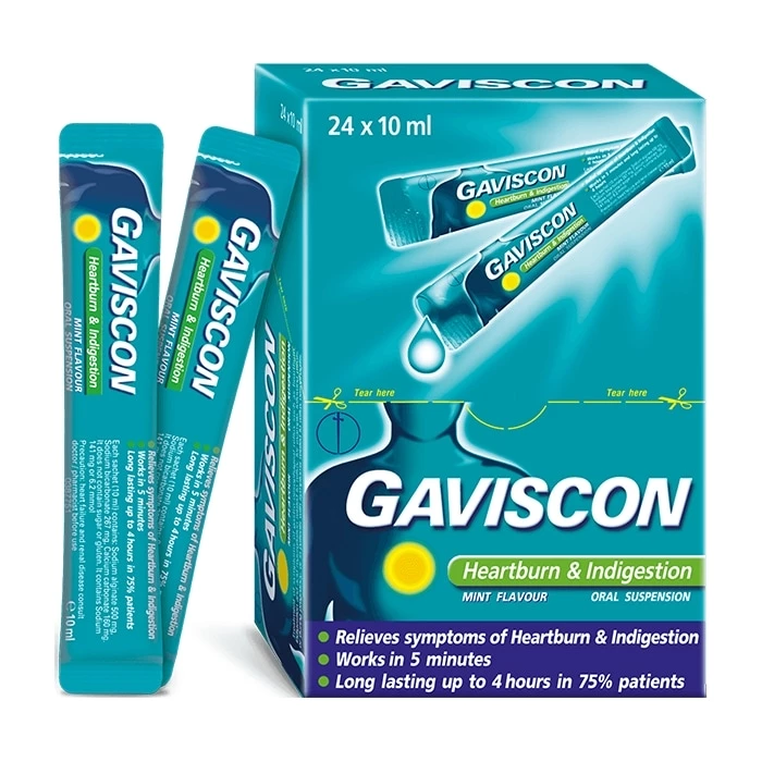 Gaviscon điều trị triệu chứng trào ngược dạ dày thực quản.