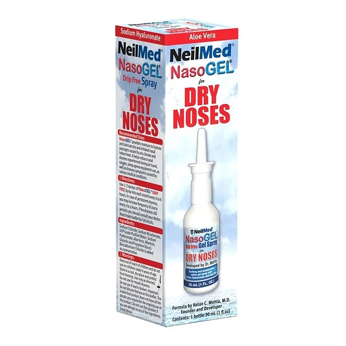 NeilMed NasoGel Spray - Gel xịt chống khô mũi cho trẻ từ 6 tuổi và người lớn.