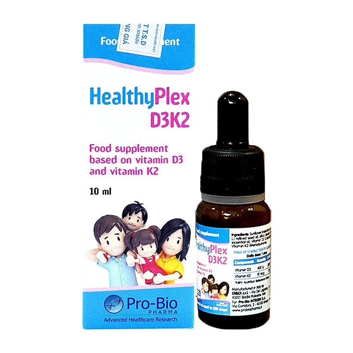 HealthyPlex D3K2 giúp tối ưu khả năng hấp thu Canxi vào xương.