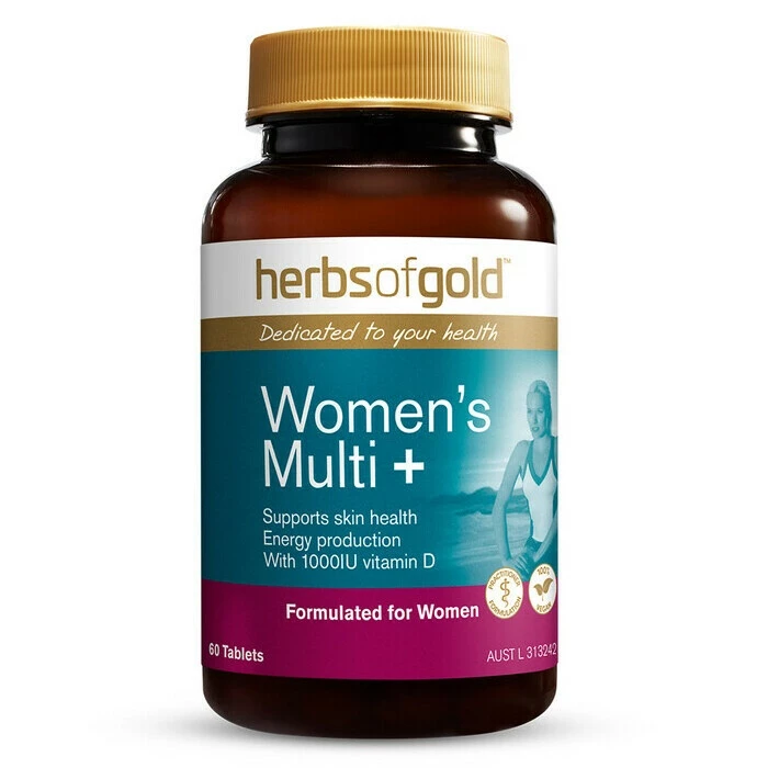 Herbs of Gold Women’s Multi + bổ sung vitamin tổng hợp cho phái nữ của Úc.