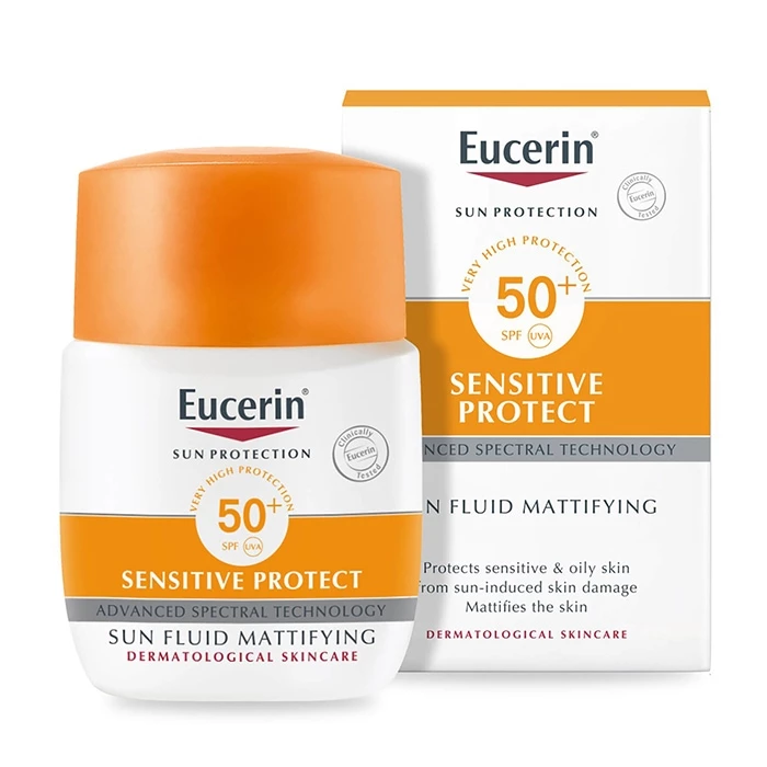 Kem chống nắng Eucerin Sun Fluid Mattifying SPF 50+.