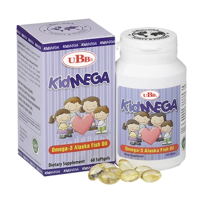 Kidmega UBB bổ sung DHA và EPA hàm lượng cao giúp phát triển não bộ.