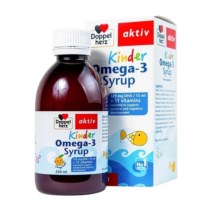 Doppelherz Kinder Omega 3 Syrup là sản phẩm của Doppelherz thương hiệu số 1 tại Đức.