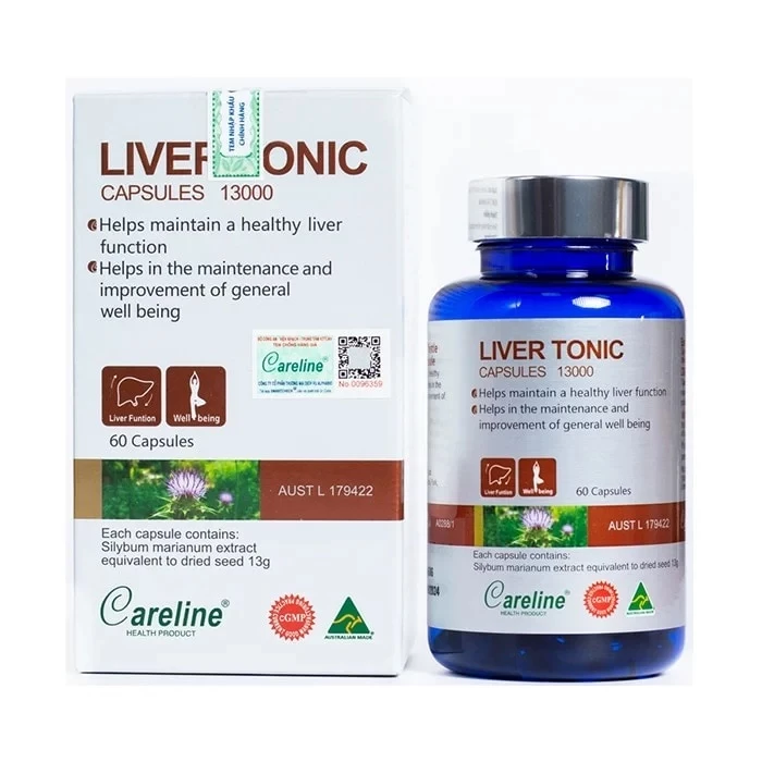 Careline Liver Tonic Capsules 13000 thực phẩm chức năng giúp bổ gan của Úc.
