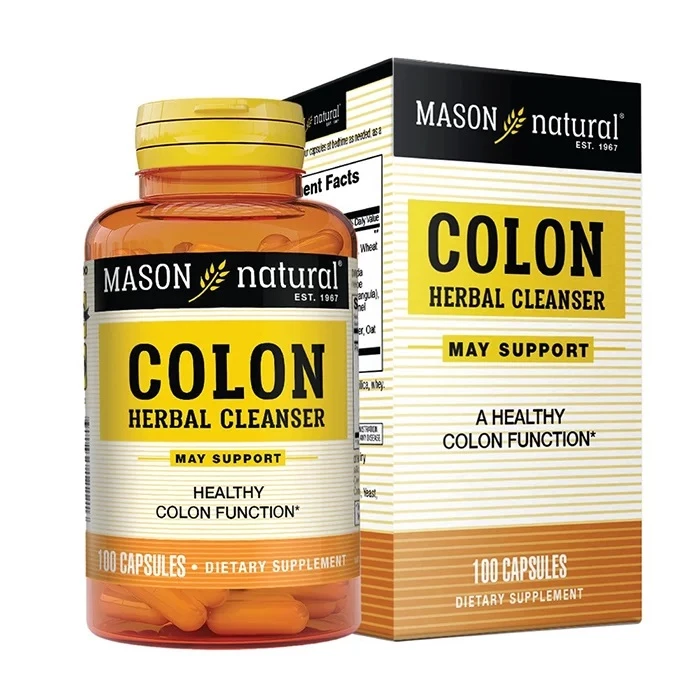 Mason Natural Colon Herbal Cleanser giúp bổ sung chất xơ, cân bằng hệ vi sinh đường ruột.
