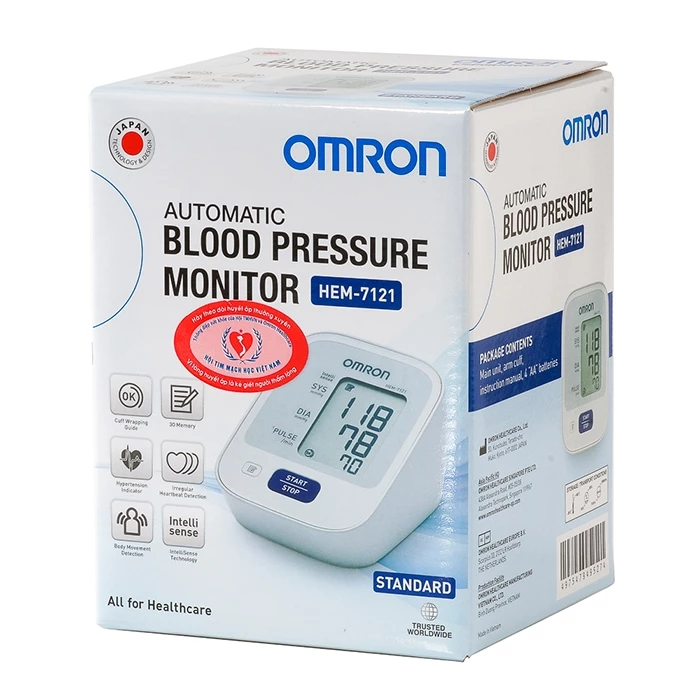 Máy đo huyết áp bắp tay tự động Omron Hem-7121.