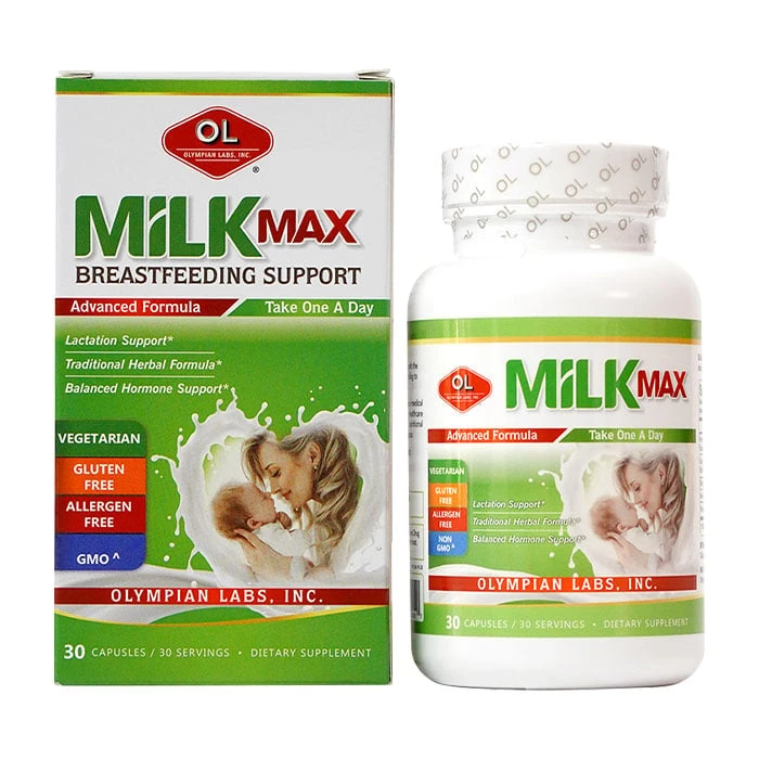 Milk max breastfeeding support viên uống lợi sữa được nhiều bà mẹ Mỹ ưa chuộng.