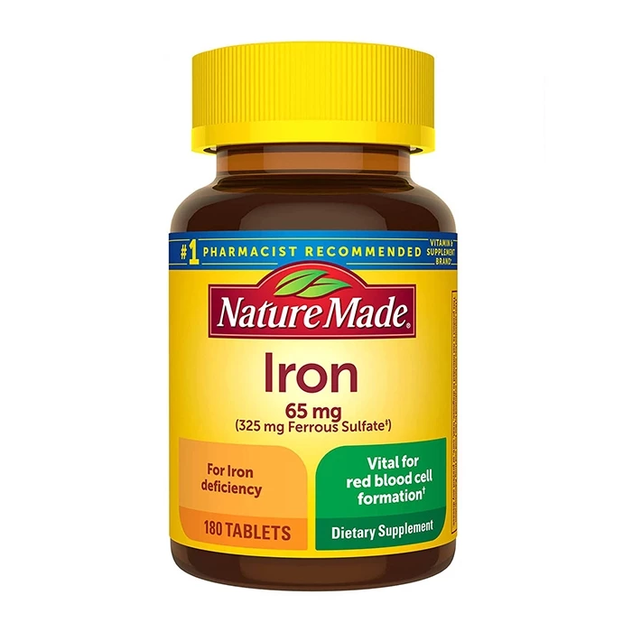 Nature Made Iron giúp bổ sung sắt cho bà bầu, phòng ngừa thiếu máu do thiếu sắt.