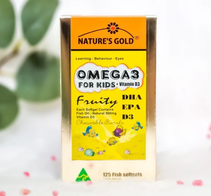 Omega 3 For Kids Nature's Gold hỗ trợ cho sự phát triển toàn diện của trẻ.