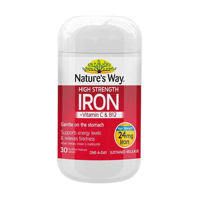 Nature's Way High Strength Iron + Vitamin C & B12