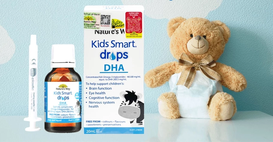 Review Kids Smart Drops DHA Nature's Way có tốt không, mua ở đâu, giá bao nhiêu