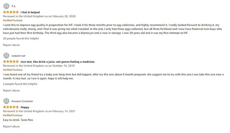 Proxeed Women được review tích cực từ người sử dụng trên trang bán hàng uy tín Amazon.