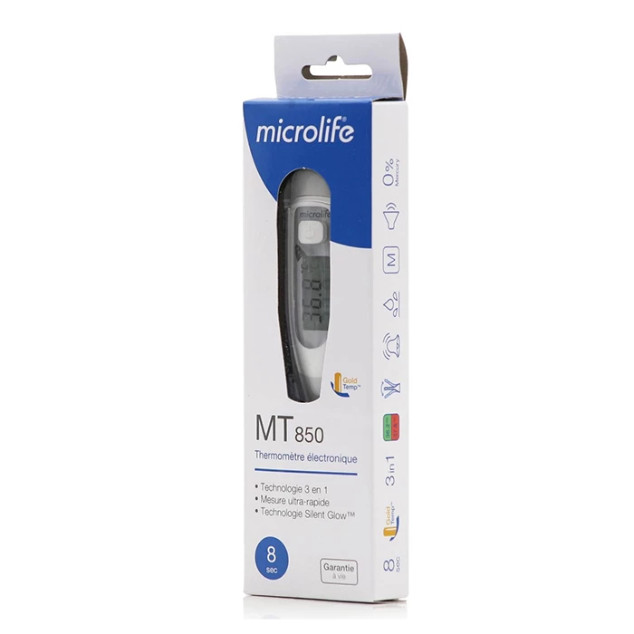 Nhiệt kế Microlife MT850 được cải tiến cho kết quả đo nhanh trong 8 giây.