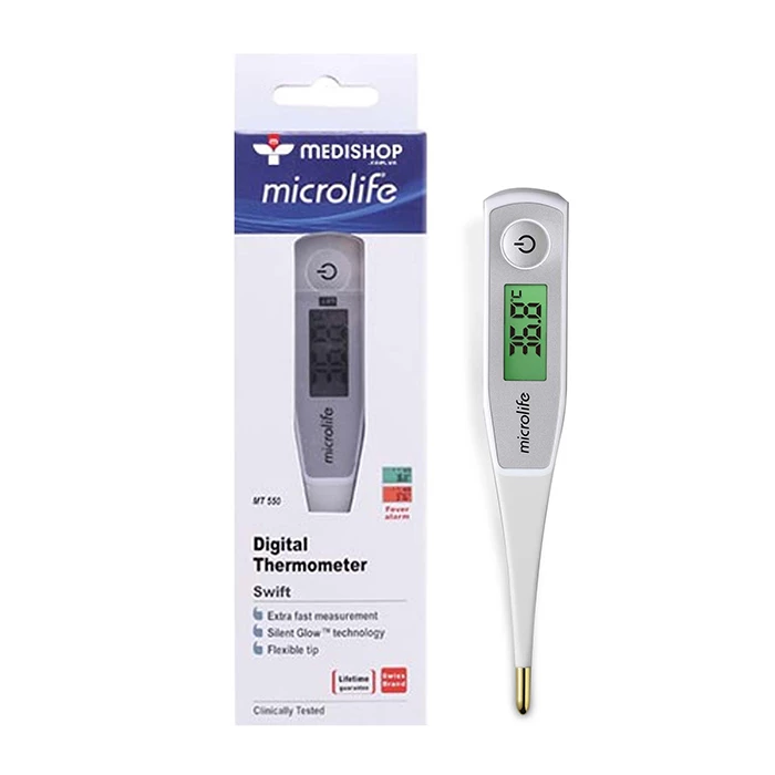 Nhiệt kế điện tử Microlife MT550 đo nách, miệng và hậu môn.