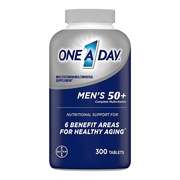 One A Day Men’s 50+ cung cấp vitamin và khoáng chất cho nam giới trên 50 tuổi.