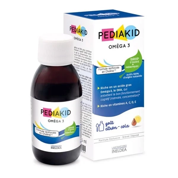 Pediakid Omega-3 hỗ trợ hoàn thiện chức năng thần kinh và não bộ.