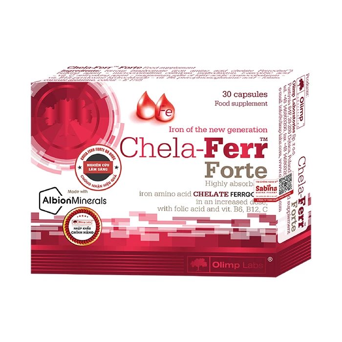 Chela-Ferr Forte cung cấp sắt hữu cơ cho mẹ bầu tăng khả năng hấp thụ và không gây táo bón, nóng trong.