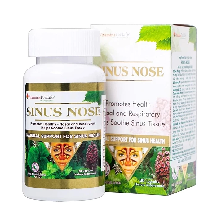 Sinus Nose Vitamins For Life sản phẩm hỗ trợ điều trị viêm xoang, viêm mũi dị ứng của Mỹ.