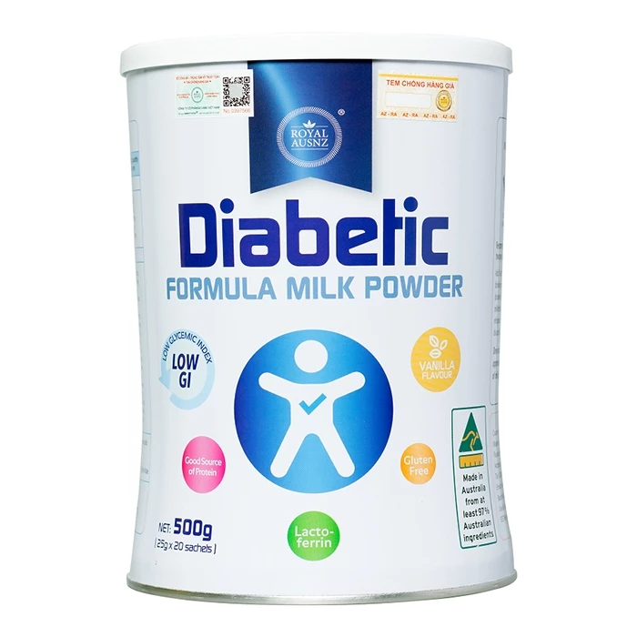 Sữa hoàng gia Úc Royal AUSNZ Diabetic Formula Milk Powder hỗ trợ kiểm soát đường huyết và nâng cao đề kháng.